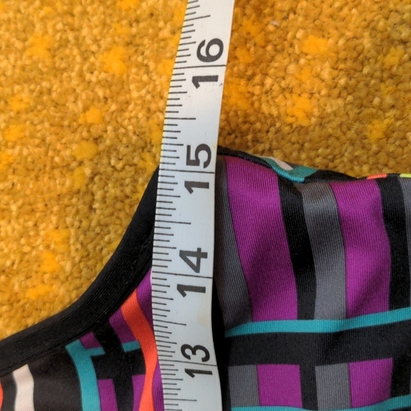 Fabletics Snapdragon Sports Bra Reversible Purple Multicolor Crop Top Work Out - Picture 12 of 12